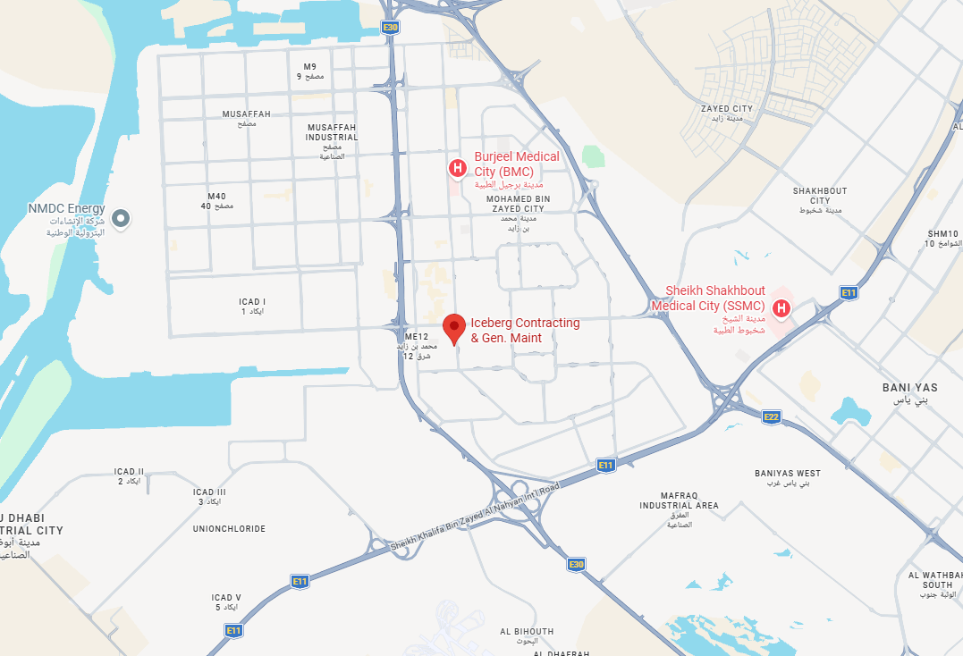 Iceburg Contractors Abu Dhabi Location